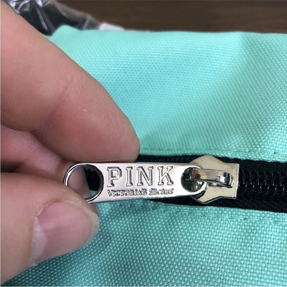 Victoria's Secret Pink Teal We Run This Beach Fanny Pack Waist Bag Travel - Picture 8 of 8